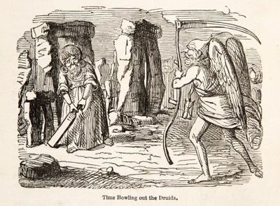 Time Bowling out the Druids, from The Comic History of England by John Leech