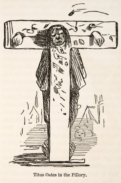 Titus Oates in the Pillary, from The Comic History of England by John Leech