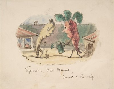 Vegetarian Odd Fellows: or, Carrott and Pa-Snip by John Leech