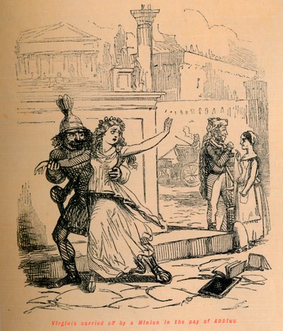 Virginia Carried Off by a Minion in the Pay of Appius by John Leech