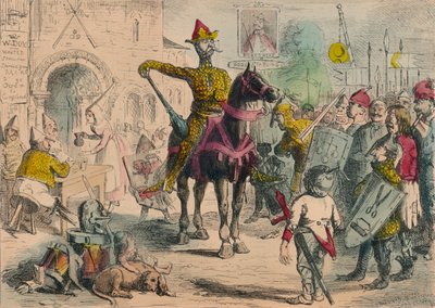 William Inspecting the Volunteers Previous to the Invasion of England (1850) by John Leech
