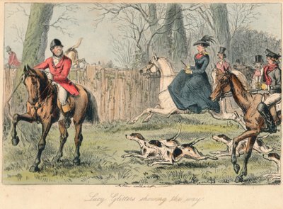 Lucy Glitters showing the way by John Leech and Hablot Knight Browne