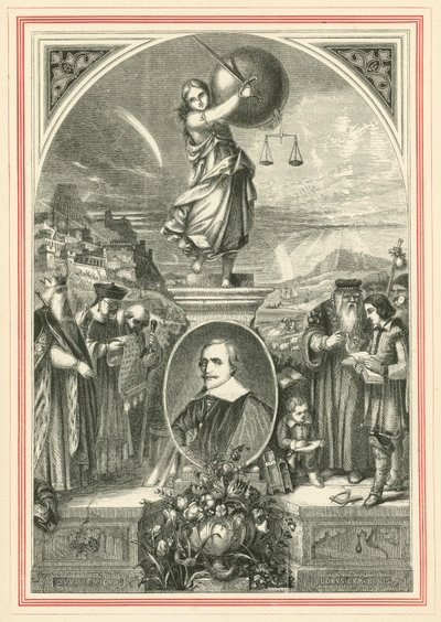 Portrait of Jacob Cats, under allegorical figure of Universal Justice by John Leighton