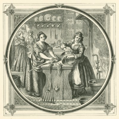 When slovenly servants get tidy, they polish the bottoms of the saucepans by John Leighton