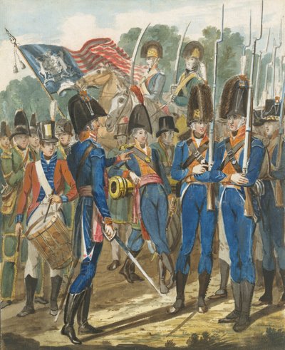 Members of the City Troop and Other Philadelphia Soldiery by John Lewis Krimmel