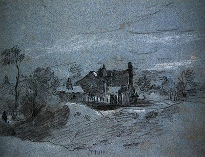 A Cottage in a Wooded Landscape by John Linnell