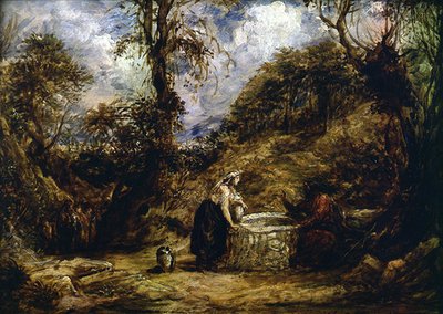 Christ and the Woman of Sumeria at the Well by John Linnell