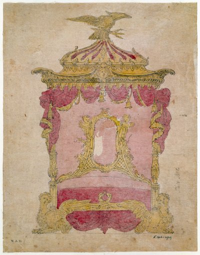 Design for a Bed, c.1755-60 by John Linnell