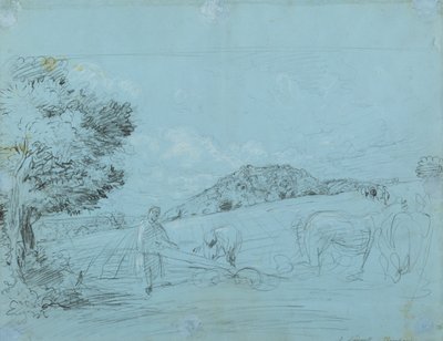 Ploughing at Shoreham by John Linnell