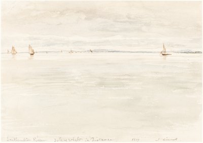 Sailboats on Southampton River by John Linnell
