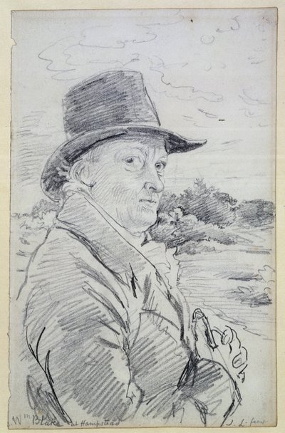 William Blake Wearing a Hat by John Linnell