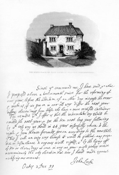Part of a letter from John Locke to Sir Hans Sloane, late 17th-early 18th century, 1840 by John Locke