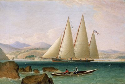 A schooner off Port Royal, at the entrance to Kingston by John Lynn