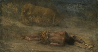 A Lioness with Her Cubs by a Dead Black Man, Named 