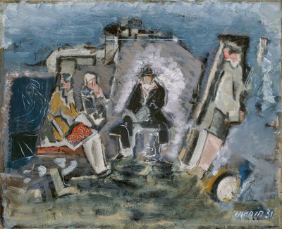 Figures in a Waiting Room by John Marin