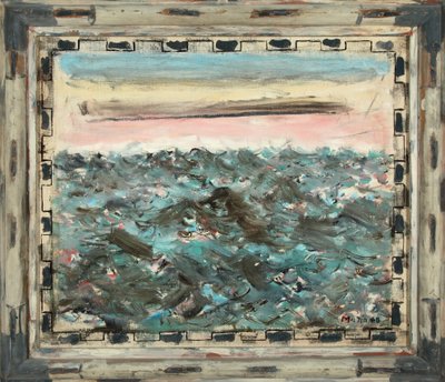 Sea, Light Red and Cerulean Blue 1948 by John Marin