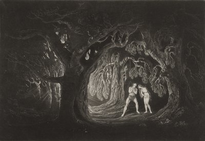 Adam Hearing the Voice of the Almighty by John Martin