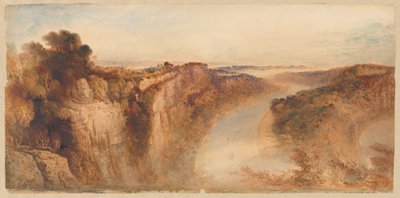 View on the River Wye, Looking towards Chepstow by John Martin
