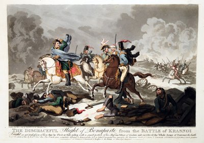 The Flight of Bonaparte from the Battle of Krasnoi 1812 by John Massey Wright