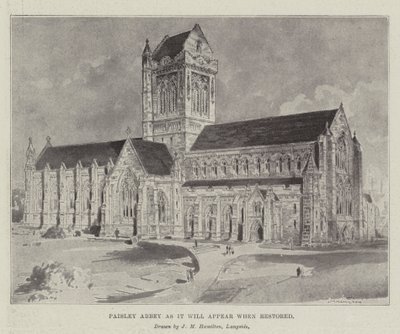 Paisley Abbey as It Will Appear When Restored by John McLure Hamilton
