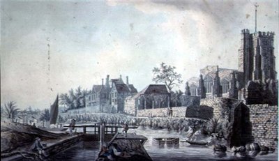All Saints Church and the Archbishops Palace, Maidstone by John Melchior Barralet