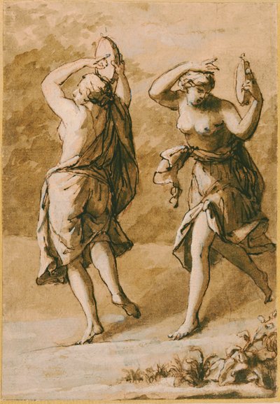 Two Maenads, A Study by John Michael Rysbrack