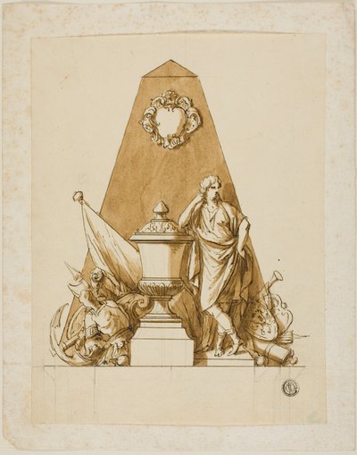 Unexecuted Design for the Monument to the First Duke of Marlborough by John Michael Rysbrack