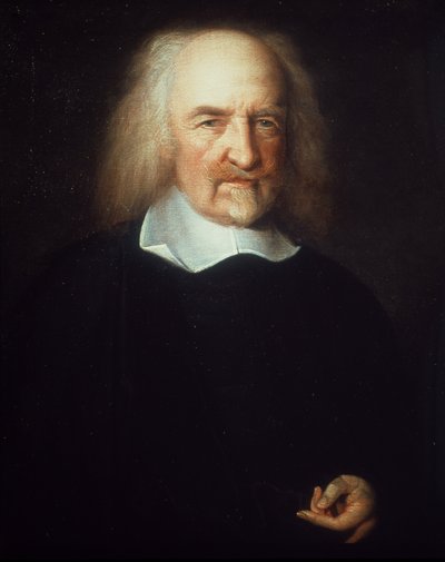 Portrait of Thomas Hobbes, English Philosopher. Painting by John Michael Wright. London National Portrait Gallery by John Michael Wright
