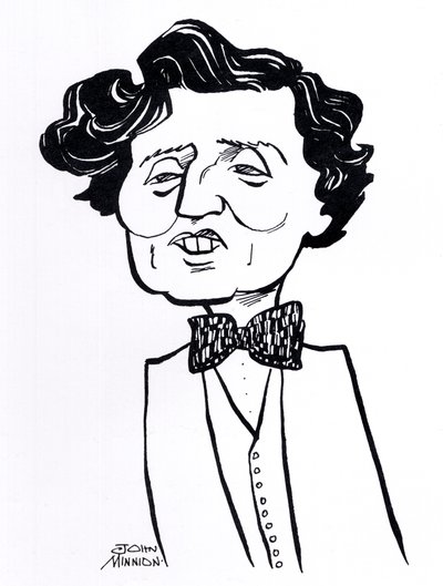 Alban Berg, caricature by John Minnion