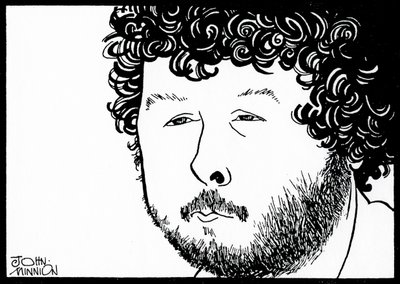 Harrison Birtwistle - caricature by John Minnion