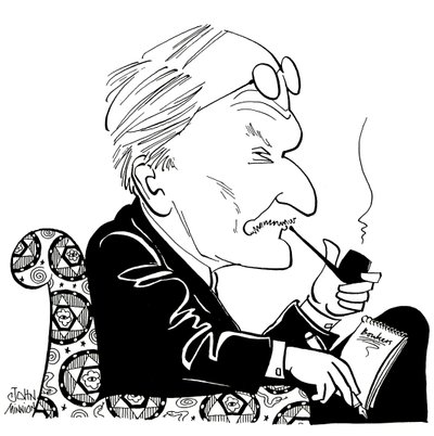 C G Jung - caricature by John Minnion