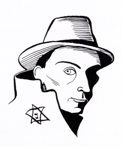 Felix Nussbaum, caricature by John Minnion