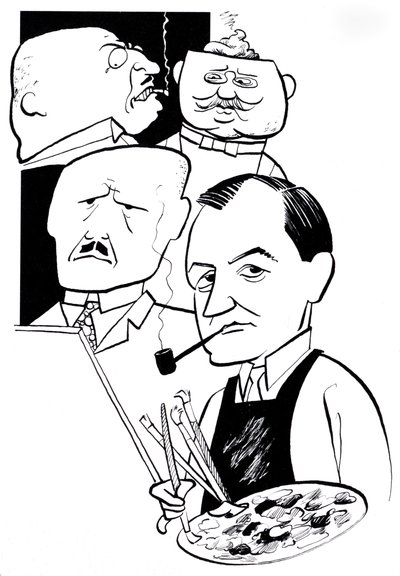 George Grosz, caricature by John Minnion