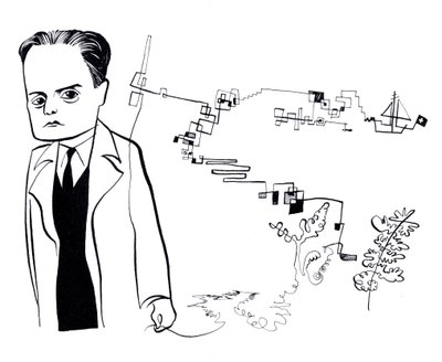 Paul Klee, caricature by John Minnion