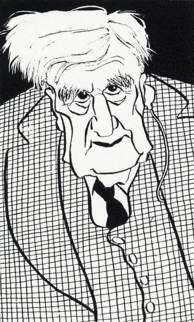 Ralph Vaughan Williams, caricature by John Minnion