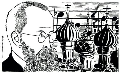 Rimsky Korsakov portrait (detail) by John Minnion