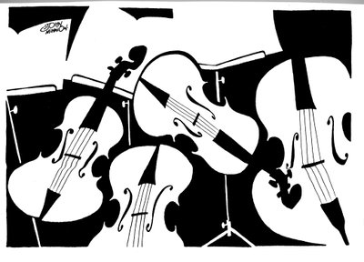 String Quartet - caricature by John Minnion by John Minnion