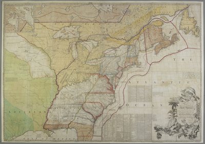 A Map of the British Colonies in the United States by John Mitchell