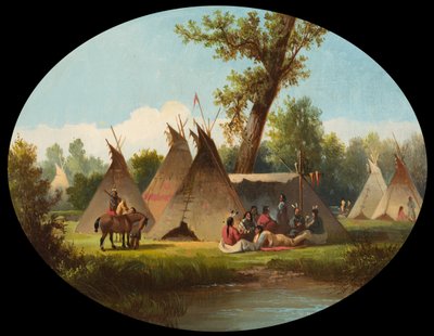 Assiniboin Encampment on the Upper Missouri by John Mix Stanley