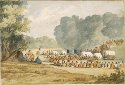 Distribution of Goods to the Gros Ventres by John Mix Stanley