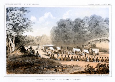 Distribution of Goods to the Gros Ventres by John Mix Stanley