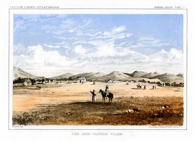 Fort Owen, Flathead Village, USA by John Mix Stanley