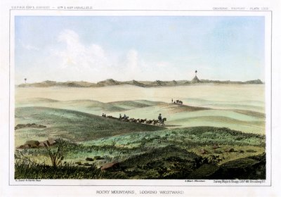 The Rocky Mountains, looking westward, USA by John Mix Stanley
