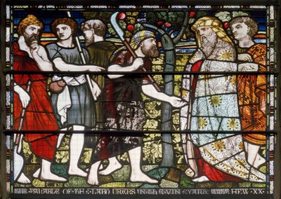 Paisley Abbey, Cottire & Co, Attributed to John Moyr Smith, Labourers in the Vineyard, 1873 by John Moyr attr.to Smith