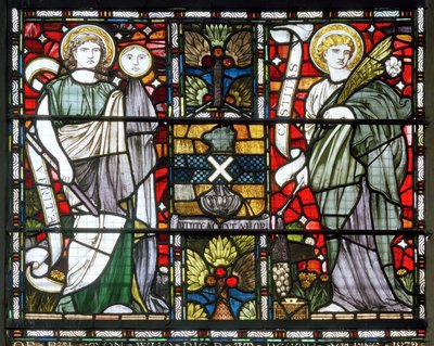 Paisley Abbey, Cottire & Co, Attributed to John Moyr Smith, Truth & Chastity, 1873 by John Moyr attr.to Smith