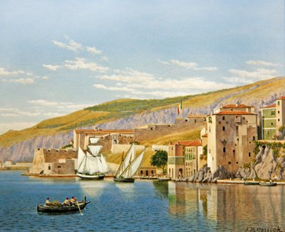 View of Villefranche-sur-Mer, France by John Mulcaster Carrick