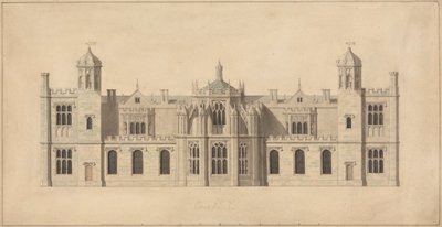 Corsham Court, Wiltshire: Elevation of the North Front by John Nash