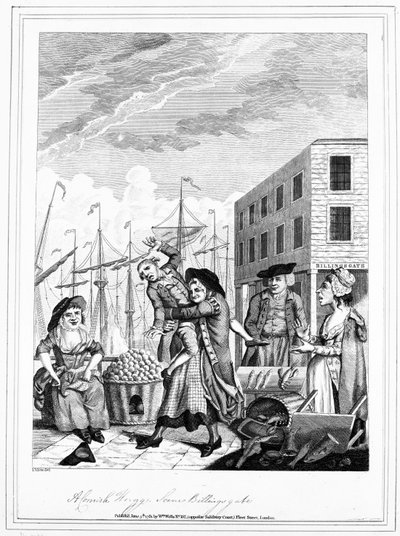 A Cornish Hug in Billingsgate, 1781 by John Nixon