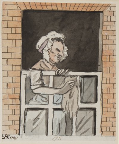 Maid Cleaning Window, 1789 by John Nixon