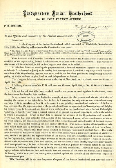 Circular letter of John O